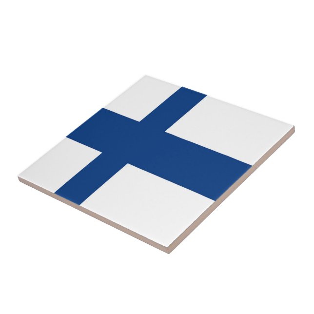 zFI001 FINNISH FLAG, Finland, Tile (Side)