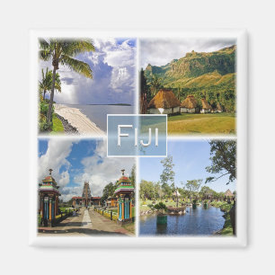 zFJ003 FIJI, Mosaic, Oceania, Fridge Magnet