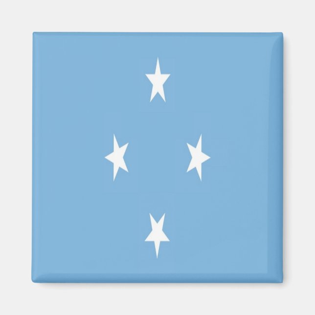 zFM001 MICRONESIA FLAG, Oceania, Fridge Magnet (Front)
