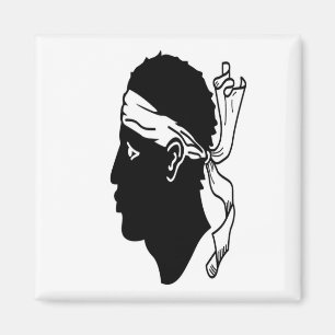 zFR003 FLAG Corsican, Corsica, Fridge Magnet