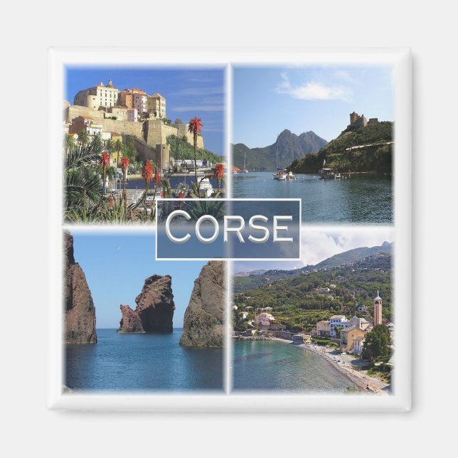 zFR008 CALVI SCANDOLA, Corse Corsica, Fridge Magnet (Front)