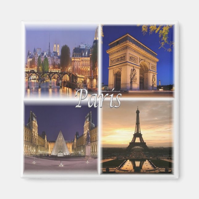 zFR030 PARIS, France, Europe, Fridge Magnet (Front)