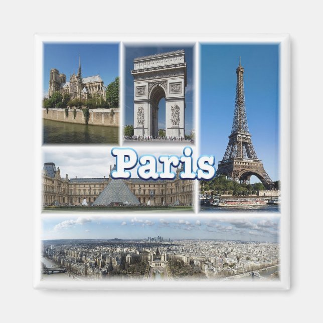 zFR032 TOUR EIFFEL and PARIS, France, EuropeFridge Magnet (Front)