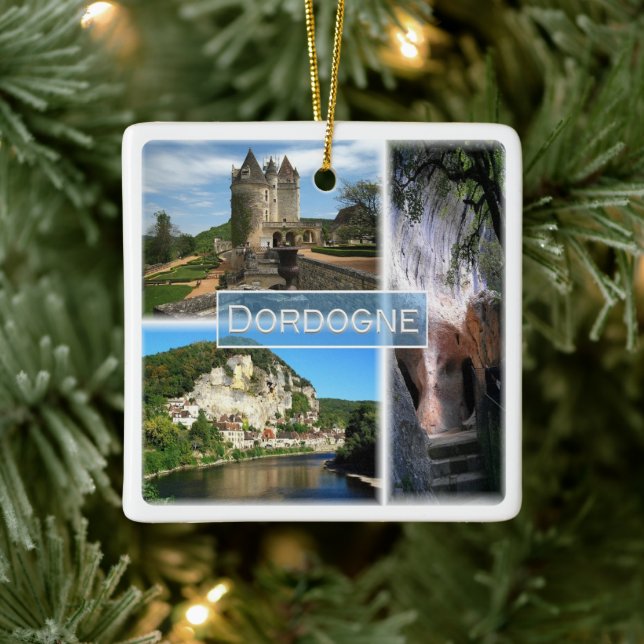 zFR033 DORDOGNE, France, Ceramic Ornament (Tree)