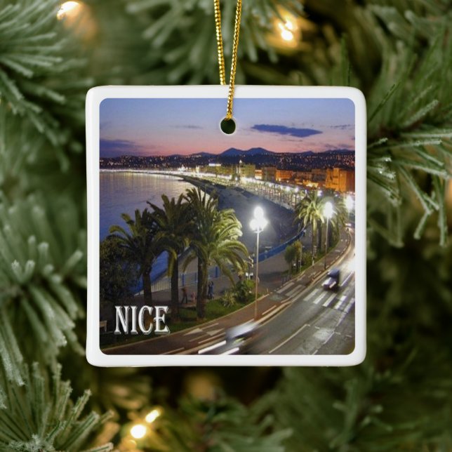 zFR085 NICE NIZZA French Riviera, France, Ceramic Ornament (Tree)