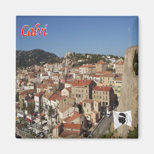 zFR120 CALVI panorama, Corsica, Fridge Magnet