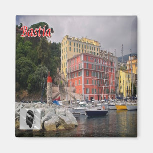 zFR126 BASTIA panorama, Corsica, Fridge Magnet