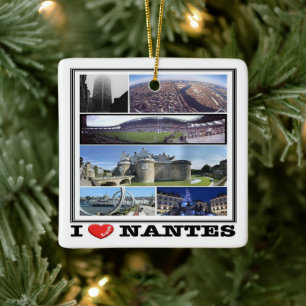 zFR133 NANTES "I Love", France, Ceramic Ornament