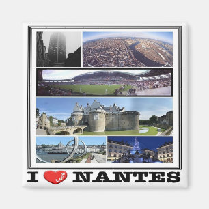 zFR133 NANTES "I Love", France, Fridge Magnet