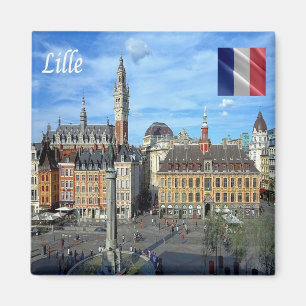 zFR136 LILLE, France, Fridge Magnet