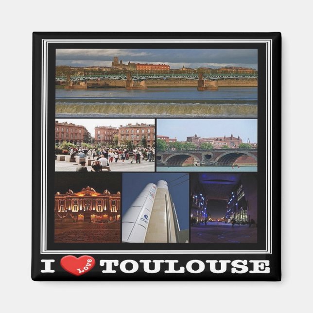 zFR137 TOULOUSE "I Love", France, Fridge Magnet (Front)