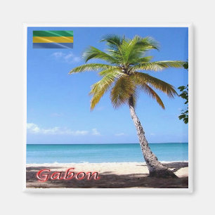 zGA009 GABON, Palmier, Africa, Fridge Magnet