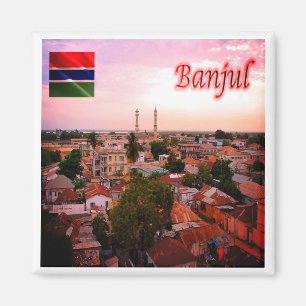 zGM005 BANJUL, Gambia, Africa, Fridge Magnet