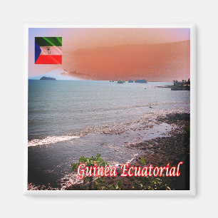 zGQ005 EQUATORIAL GUINEA, Panorama, Africa, Fridge Magnet