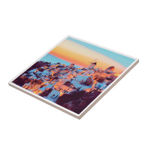 zGR011 SANTORINI, Greece, Tile