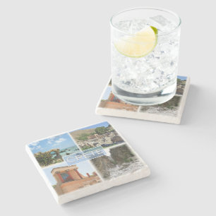 zGR021 potpourri of CRETE, Greece, Europe, Stone Coaster