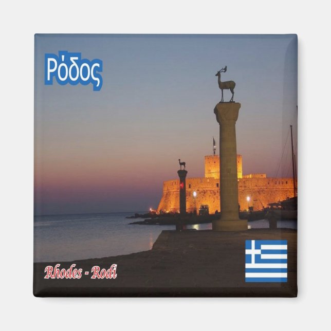 zGR037 RHODES, Greece, Fridge Magnet (Front)