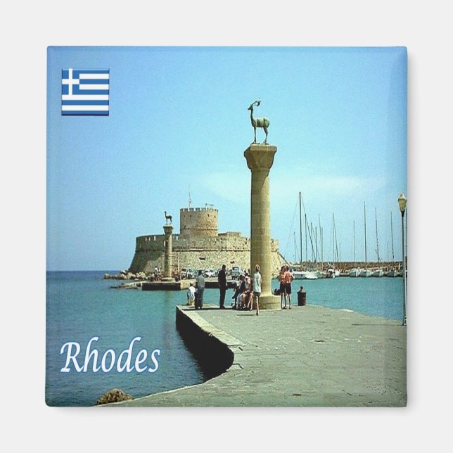 zGR039 RHODES, Greece, Fridge Magnet (Front)