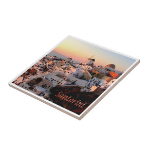 zGR077 SANTORINI Oia Sunset, Greece, Tile