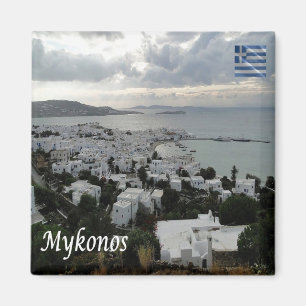 zGR106 MYKONOS Panorama, Greece, Fridge Magnet