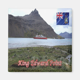 zGS004 KING EDWARD POINT, South Georgia, Fridge Magnet