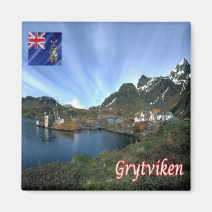 zGS007 GRYTVIKEN, South Georgia, America, Fridge Magnet