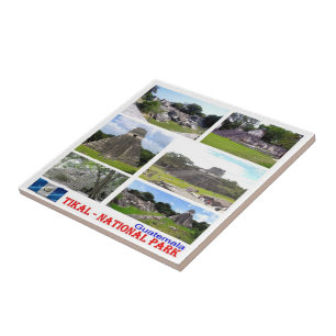 zGT009 TIKAL N.P. Mosaic, Guatemala, Tile