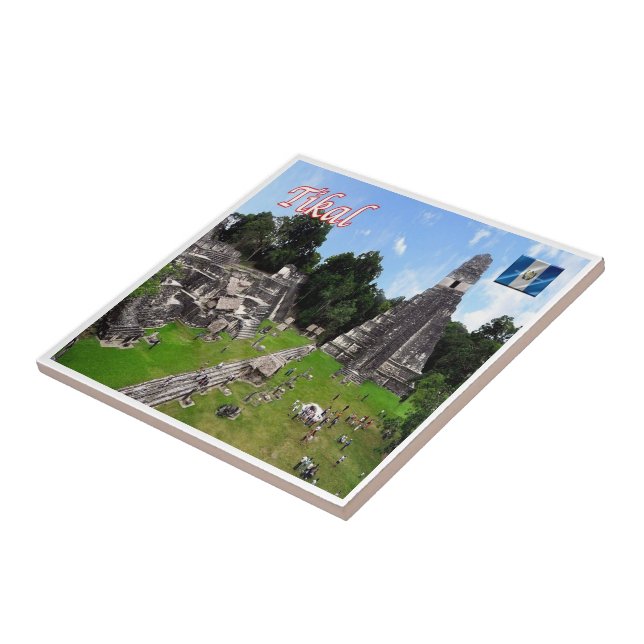 zGT014 TIKAL MAYAN RUINS, Guatemala, Tile (Side)