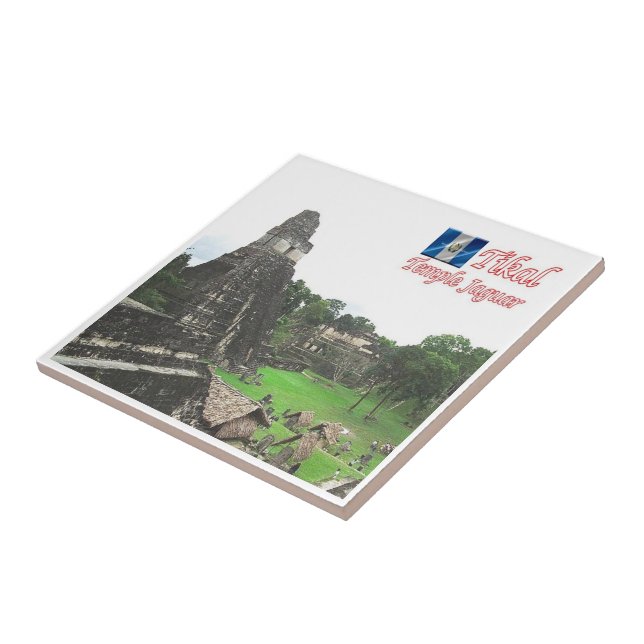 zGT015 TIKAL, Temple Jaguar, Guatemala, Tile (Side)