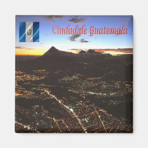 zGT021 GUATEMALA City At Night, America, Fridge Magnet