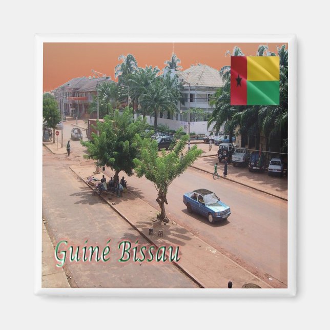 zGW003 BISSAU, Guinea Bissau, City Centre, Fridge  Magnet (Front)