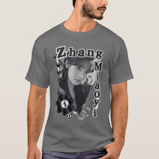 Zhang Miao Yi Chinese Drama Actress Black and Whit T-Shirt