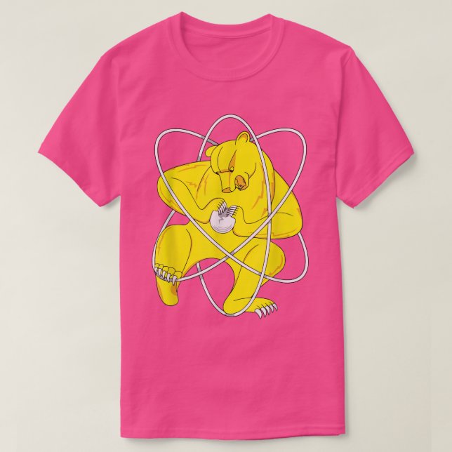 Zheleznogorsk Bear Splitting Atom   Russian Flag  T-Shirt (Design Front)