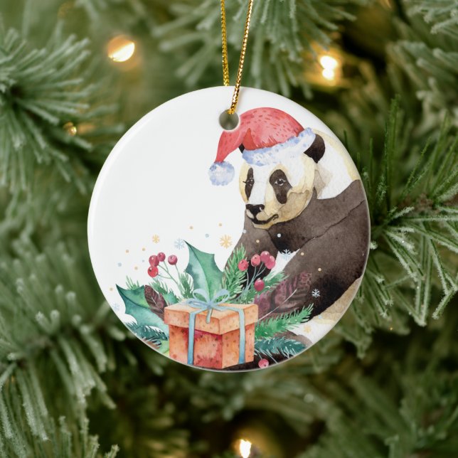 Zhen Zhen the Panda Christmas Ceramic Tree Decoration (Tree)