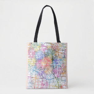 Zhengzhou China City Map Tote Bag