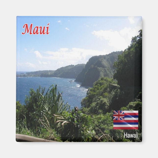 zHI004 MAUI, HAWAII, Aerial View, Oceania, Fridge Magnet (Front)