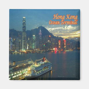 zHK009 OCEAN TERMINAL Hong Kong, Asia, Fridge Magnet