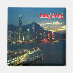 zHK010  HONG KONG panorama, Asia, Fridge Magnet
