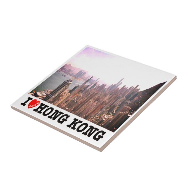 zHK015 I Love HONG KONG, Asia, Tile (Side)