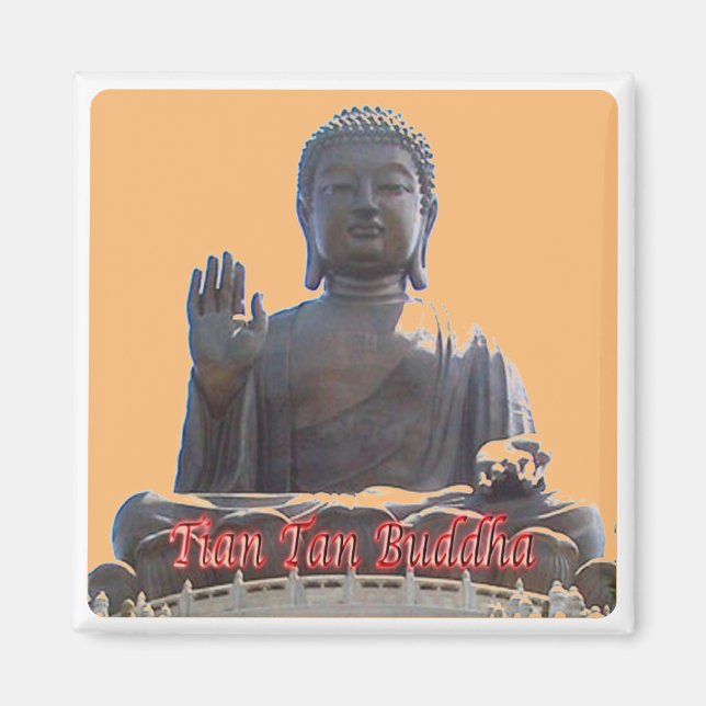 zHK020 TIAN TAN BUDDHA, Hong Kong, Souvenir Fridge Magnet (Front)