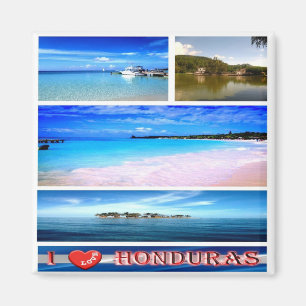 zHN003 HONDURAS I Love, Mosaic, America, Fridge Magnet
