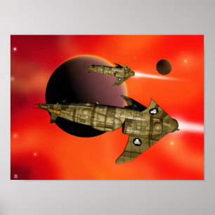 Zhodani Trader Ship Poster 'Distant Shores 1'