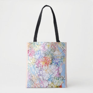 Zhongshan China City Map Tote Bag
