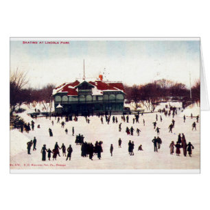 ZHR0030 1908 Vintage Skating at Lincoln Park, Chic
