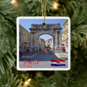 zHR008 PULA, Croatia, Ceramic Ornament