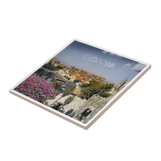 zHR019 DUBROVNIK, Croatia, Tile (Side)