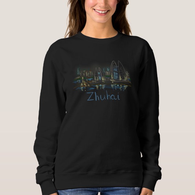 Zhuhai City China souvenir   for men women Sweatshirt (Front)