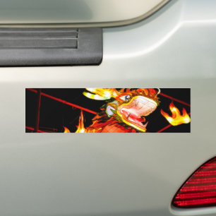 Zhulong Fire Dragon Bumper Sticker