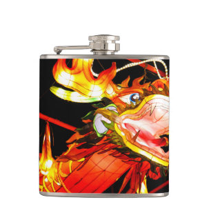 Zhulong Fire Dragon  Hip Flask