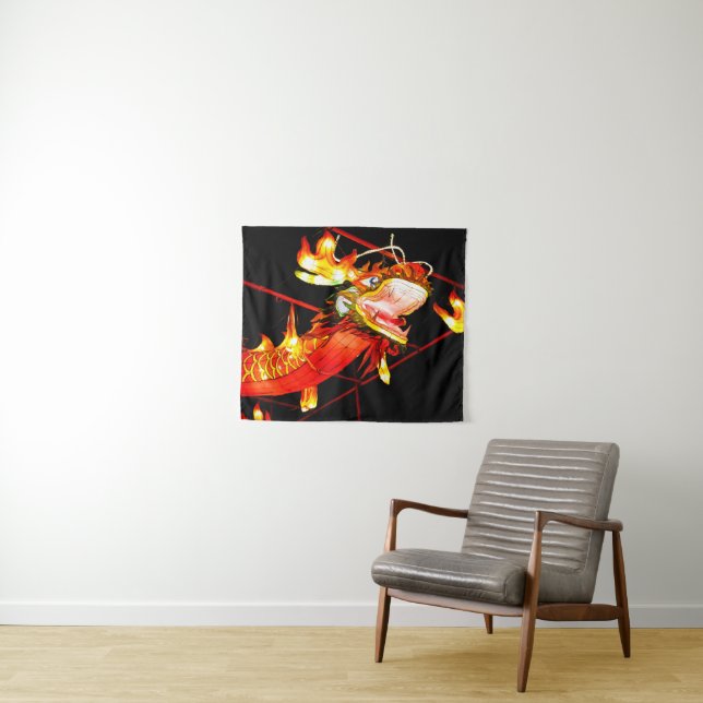Zhulong Fire Dragon  Tapestry (In Situ (Horizontal))